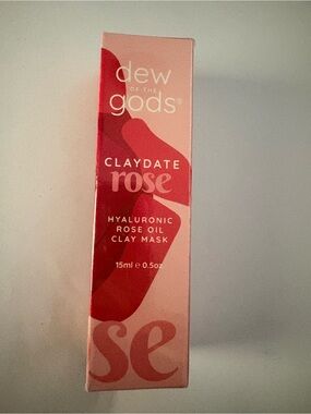 Dew of the Gods Claydate Rose Hyaluronic Rose Oil Clay Mask — Pink
